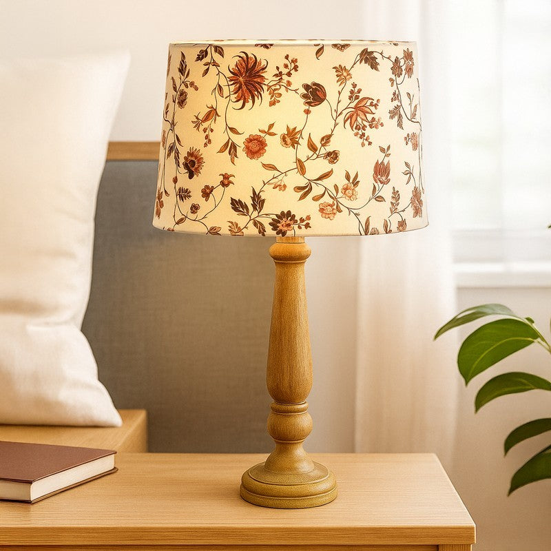 AuraGlow Versatile Wooden Table Lamp - Multicolor
