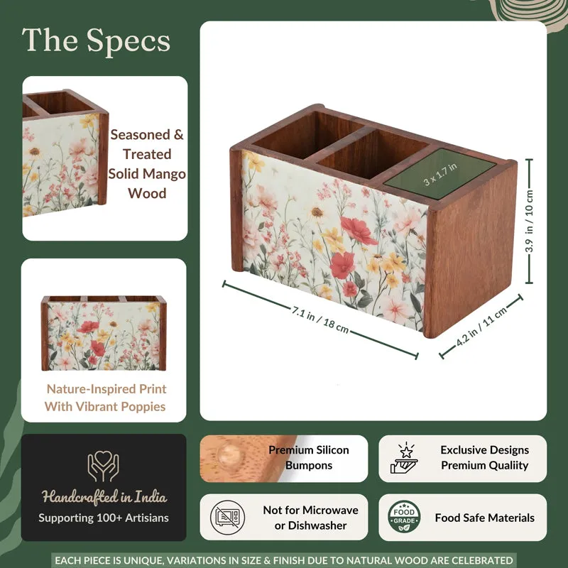 Vervina Wood Cutlery Stand media 11