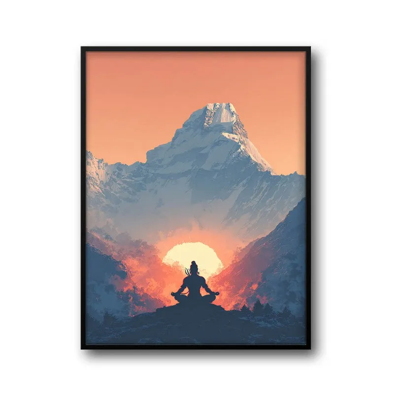 Mahadev Meditating Blissful III Wall art media 7