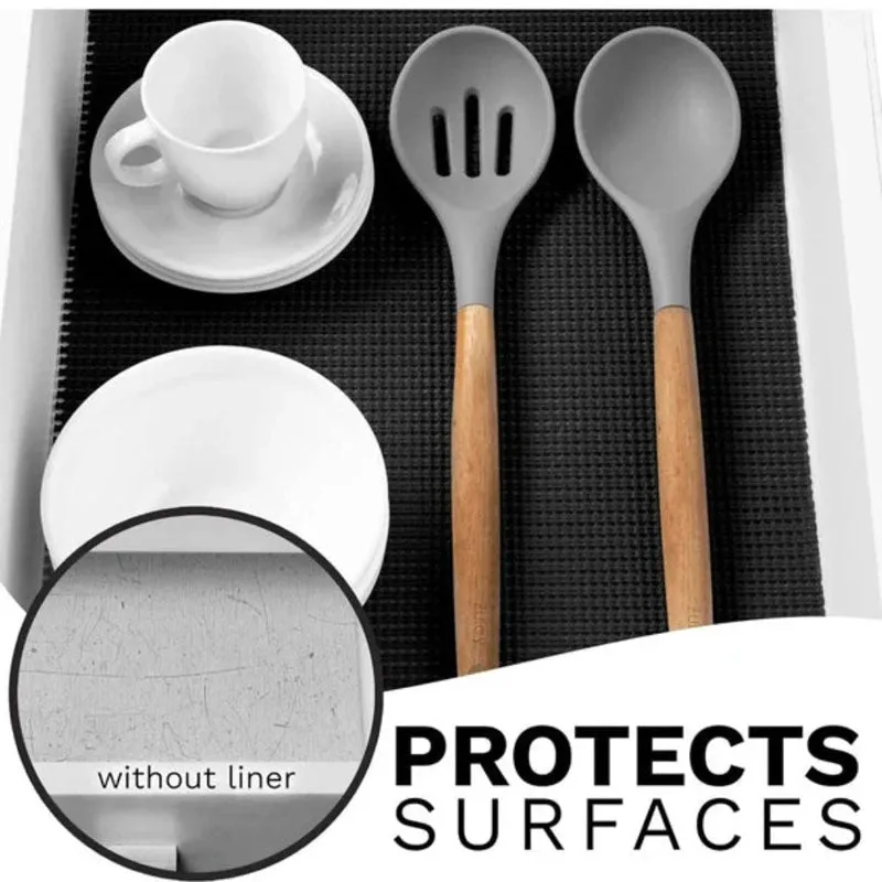 Neat Stack Kitchen Shelf Liner Mat (Black) - Set Of Two media 5