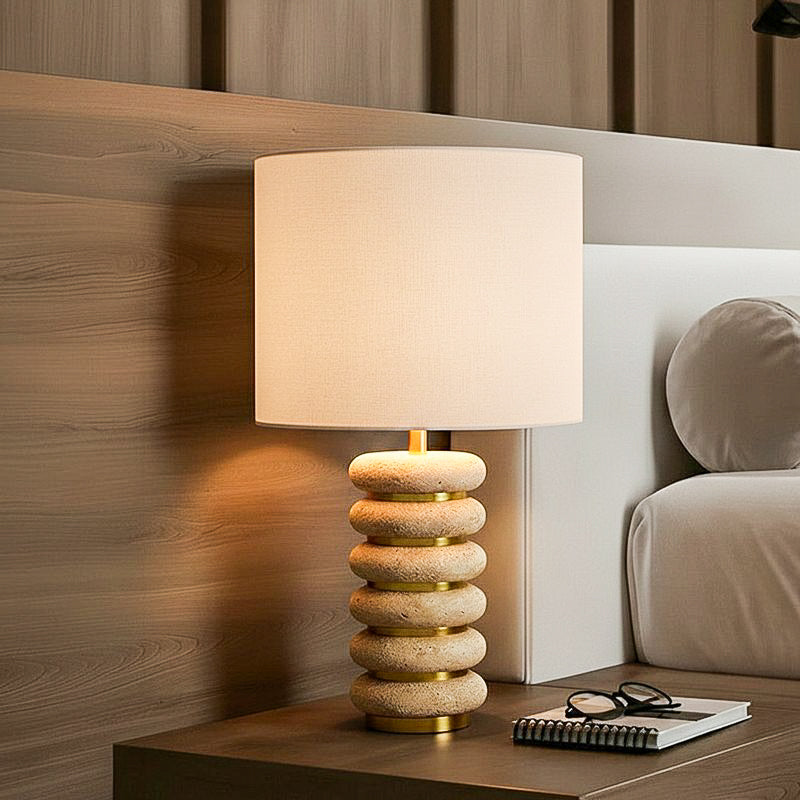 AarviDecor Irving Classic Metal Table Lamp - White