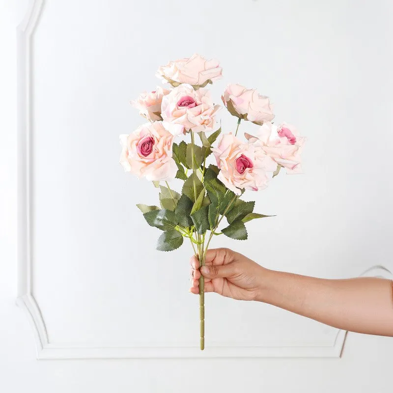 Floraura Rose Fabric Artificial Flower - Light Pink media 4