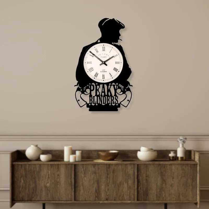 Peaky Blinders Steel Analog Wall Clock - Black media 3