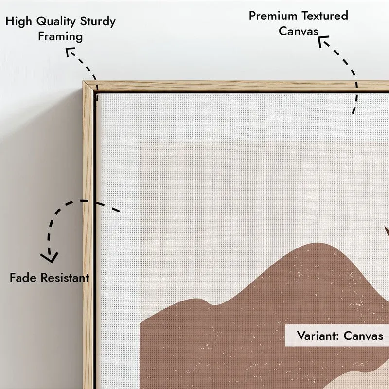 Pastel Solitude Canvas Wall Painting With Brown Frame media 8
