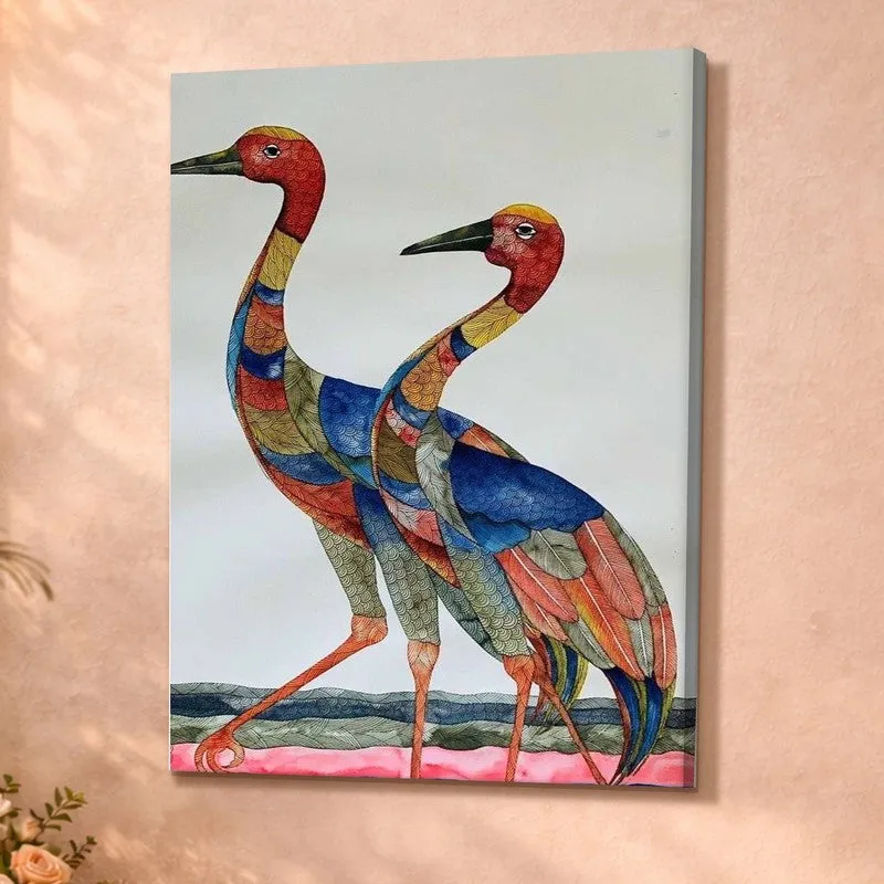 Sarus Crane Canvas Wall Art & Paintings media 4
