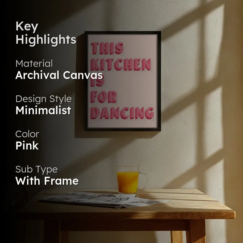 DancingKitchen Archival Canvas Wall Art - Black media 2
