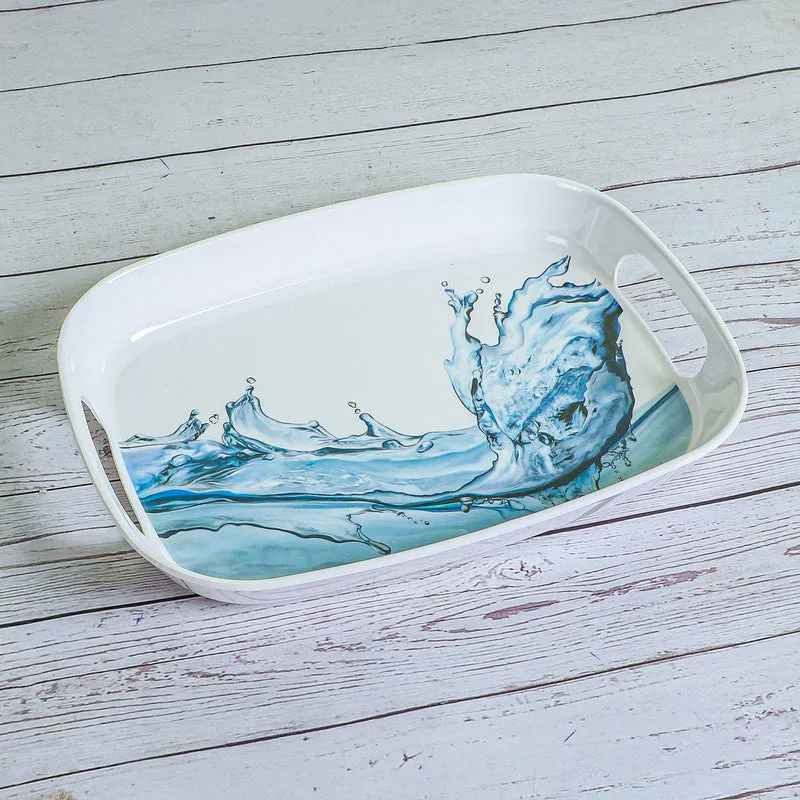 Splash Of Blue Melamine Serving Tray media 5