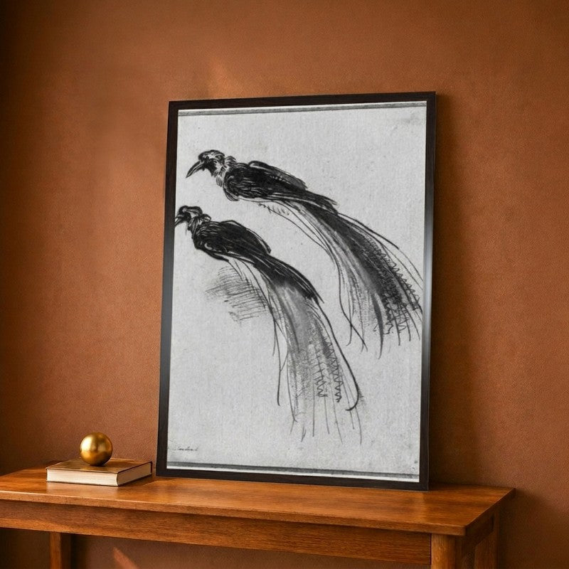 Birds Canvas Wall Painting - 9 x 12 Inches