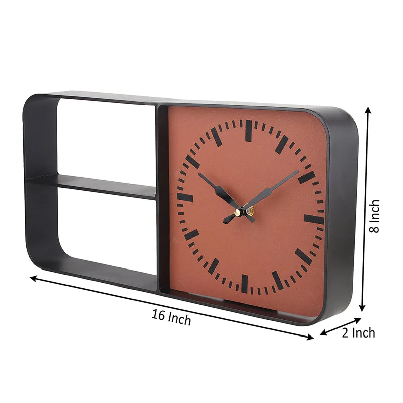 Herli Duo Iron Wall Clock With Shelf media 5