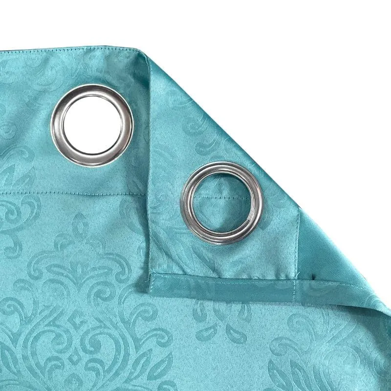 Swayam Kinaash Jacquard Curtain - Teal media 4