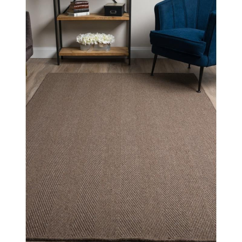 Handloom Hand Loomed Haven Wool Rug - Dark Brown media 3