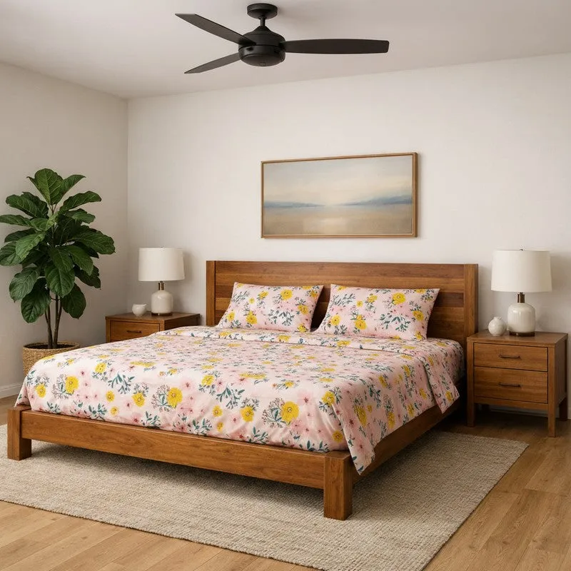 Floral Fantasy Microfiber Bedsheet - 130 GSM media 1