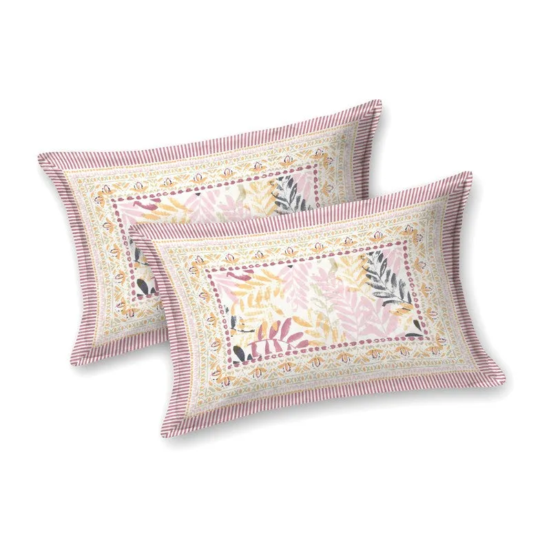 Loomio Cotton Bedsheet (Grey,Pink) - 240 TC media 5