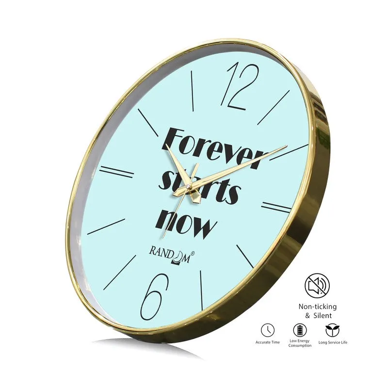 Forever Starts Now Round Analog Wall Clock - Sky Blue media 7