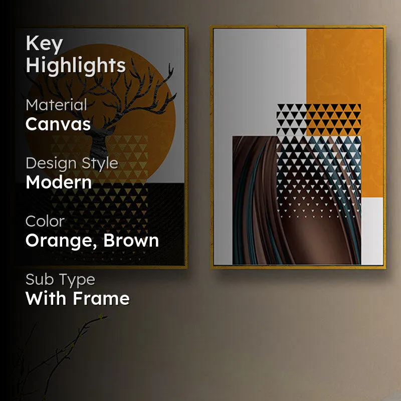 Geometry Of Warmth Wall Art - Set Of Two media 2