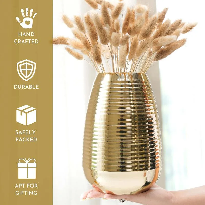 Hama Ribbed Metal Vase media 3