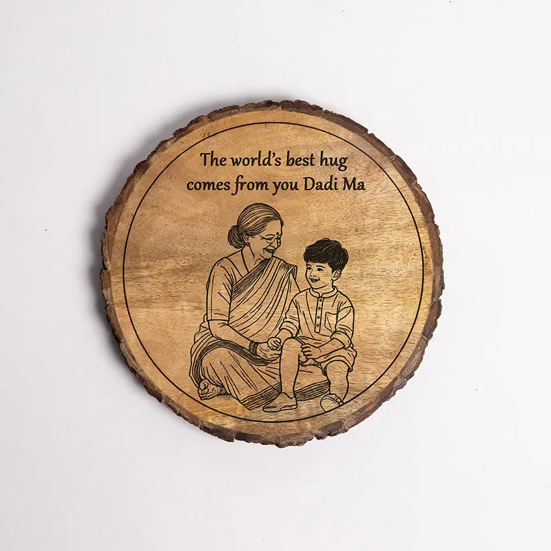 Grandma's Hug Wood Showpiece - Round media 5