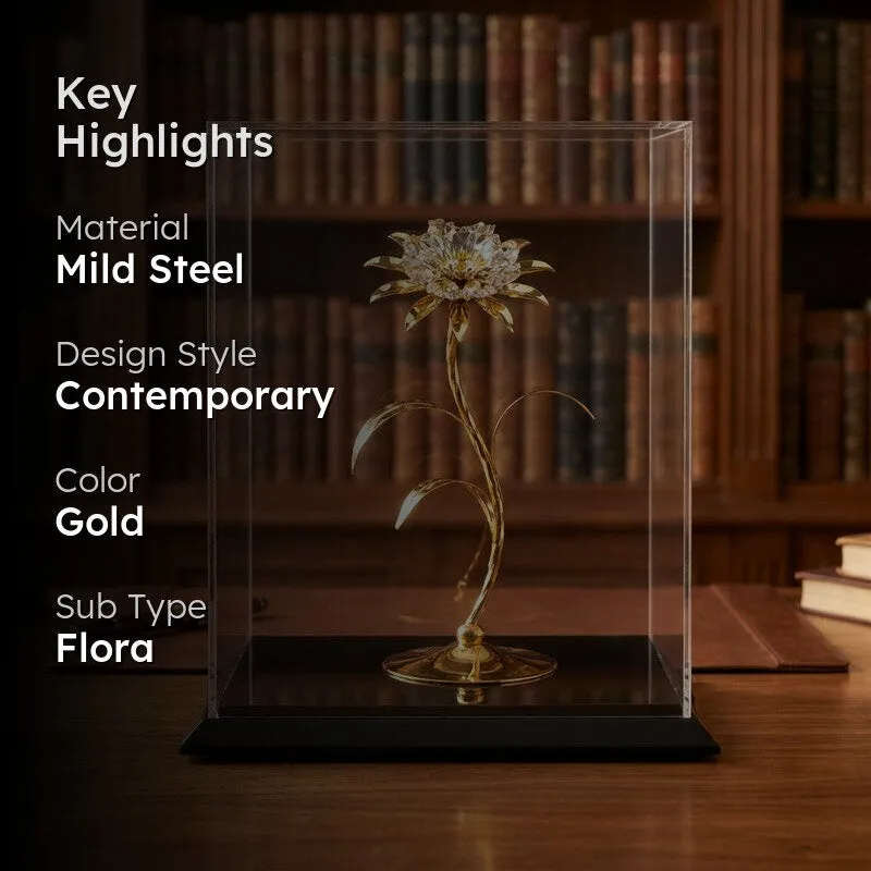 GoldenDaisy Elegance 24K Gold Plated Mild Steel Showpiece media 2