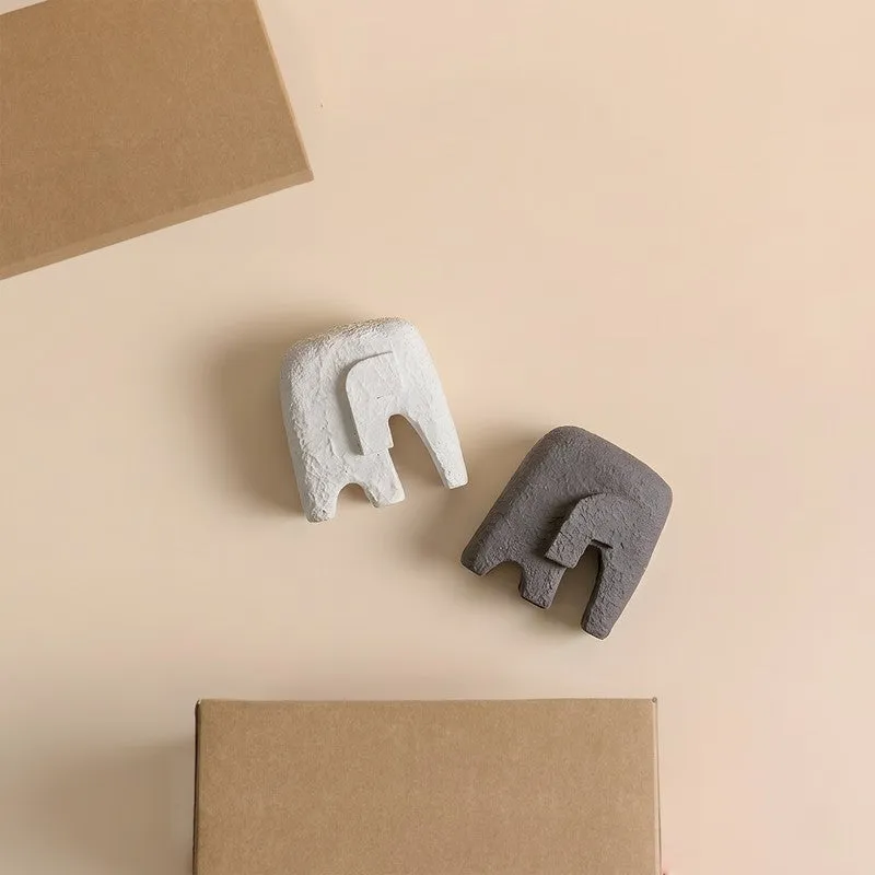 Fig Living Yin & Yang Elephants Showpiece - Set of Two media 6