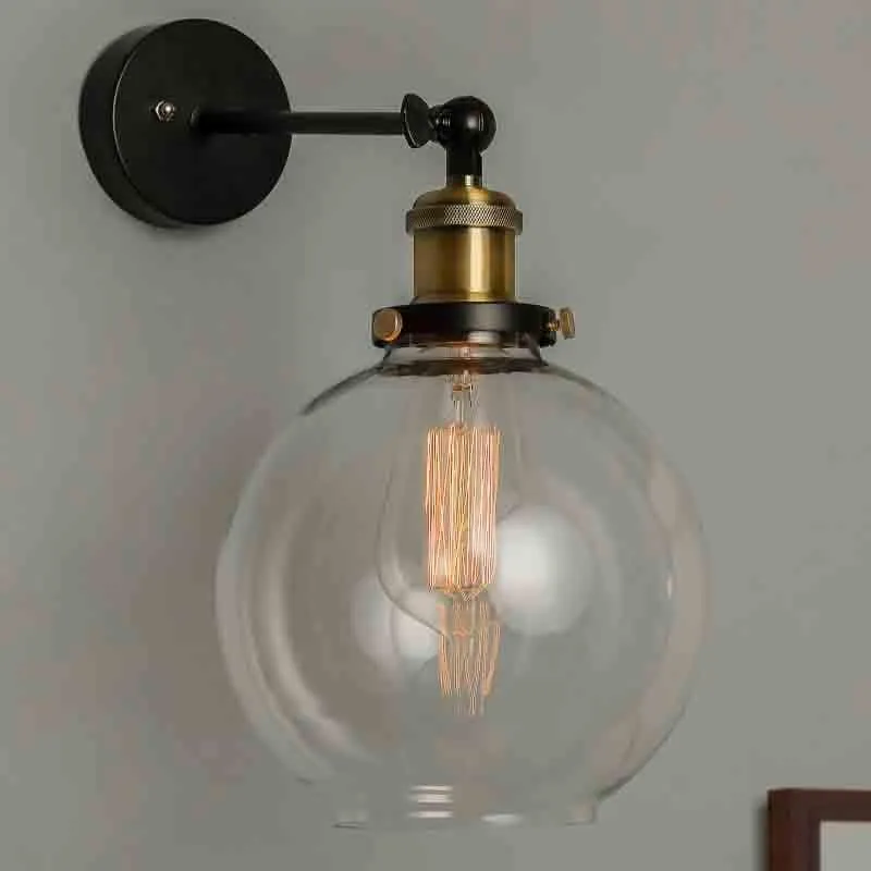 Globe Shine Glass & Metal Wall Lamp media 3