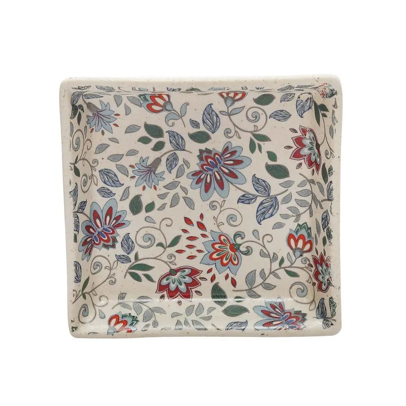 Florence Multicolor Square Stoneware Platter - Set of Two media 5
