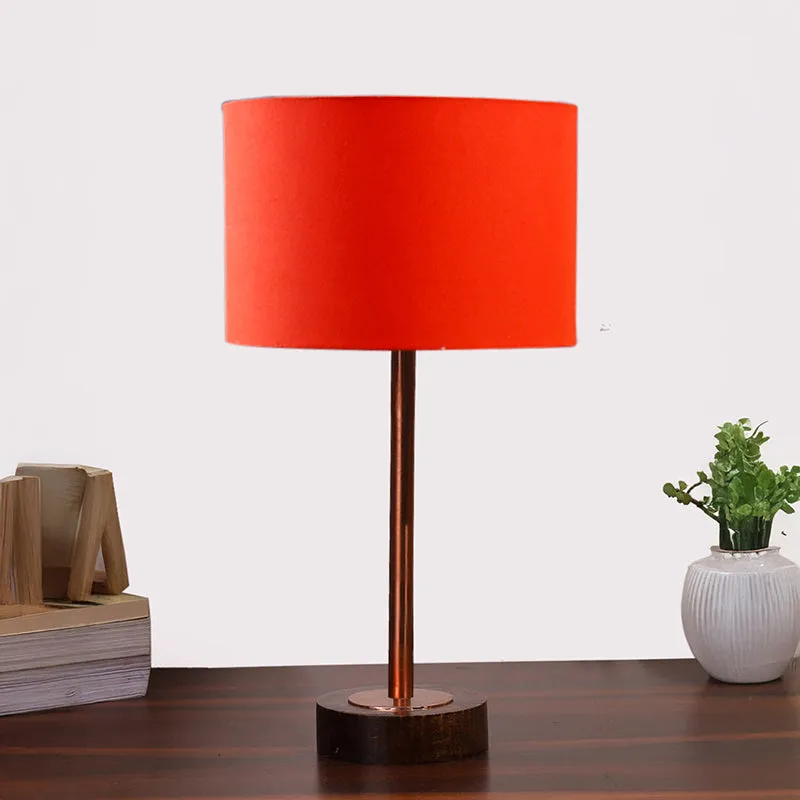 Cotin I Rodin Wooden Table Lamp - Orange,Copper,Brown media 3