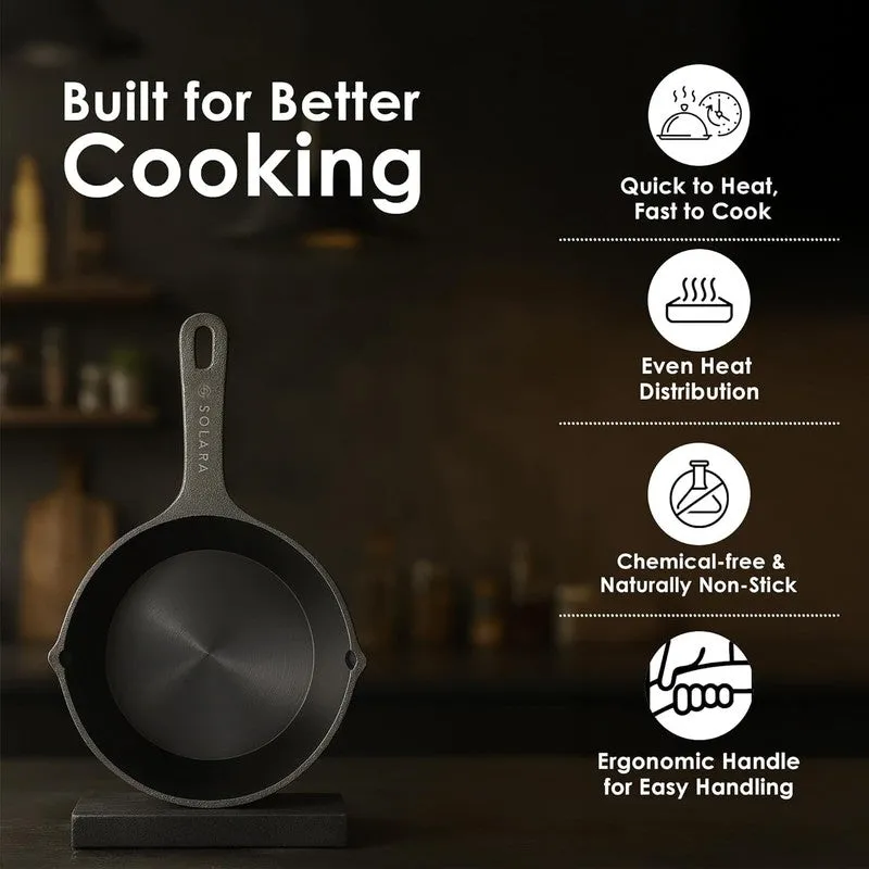 Solara Brewo Cast Iron Frying Pan with Handle - 17 CM media 7
