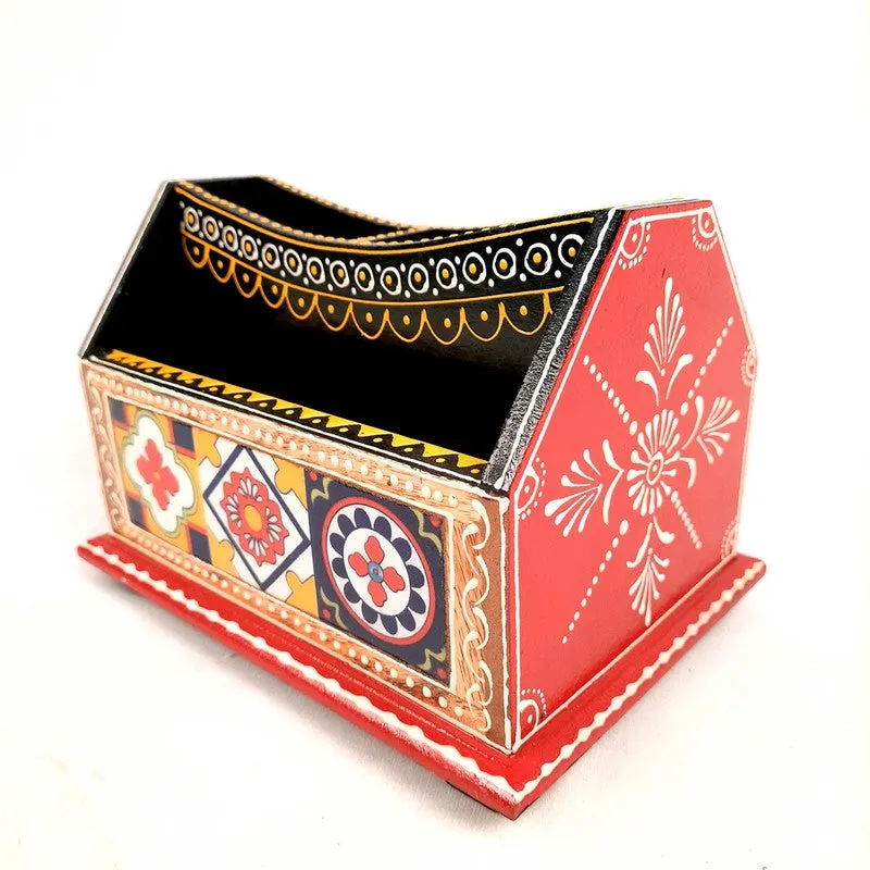 Multicolor Wooden Desk Stationery Holder media 6