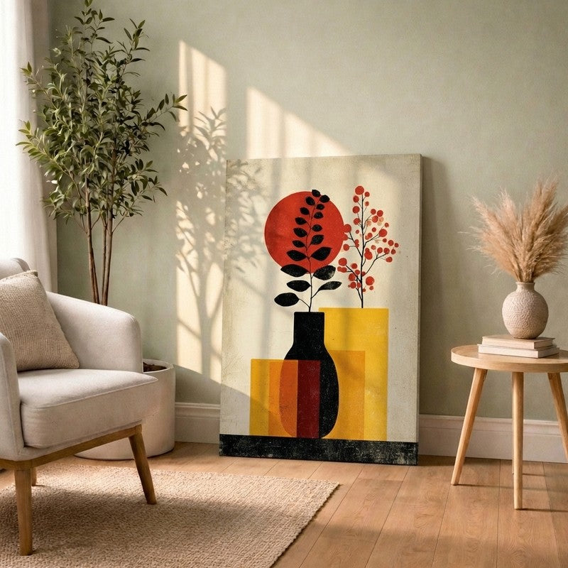 Modern Vase Composition Canvas Wall Art