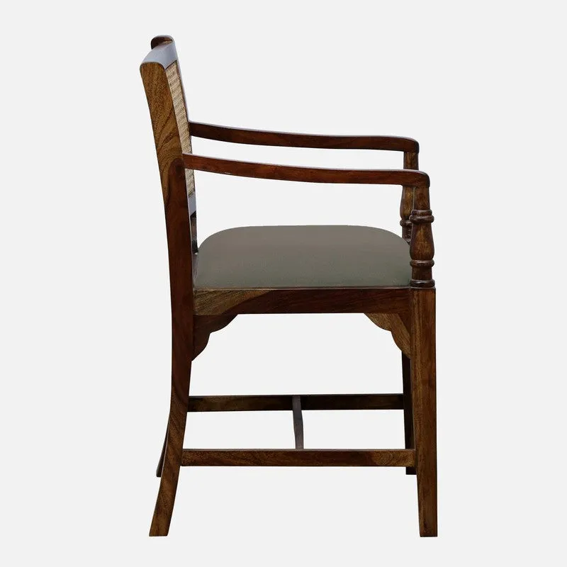 Stackon Rose Wood Accent Chair - Grey media 4