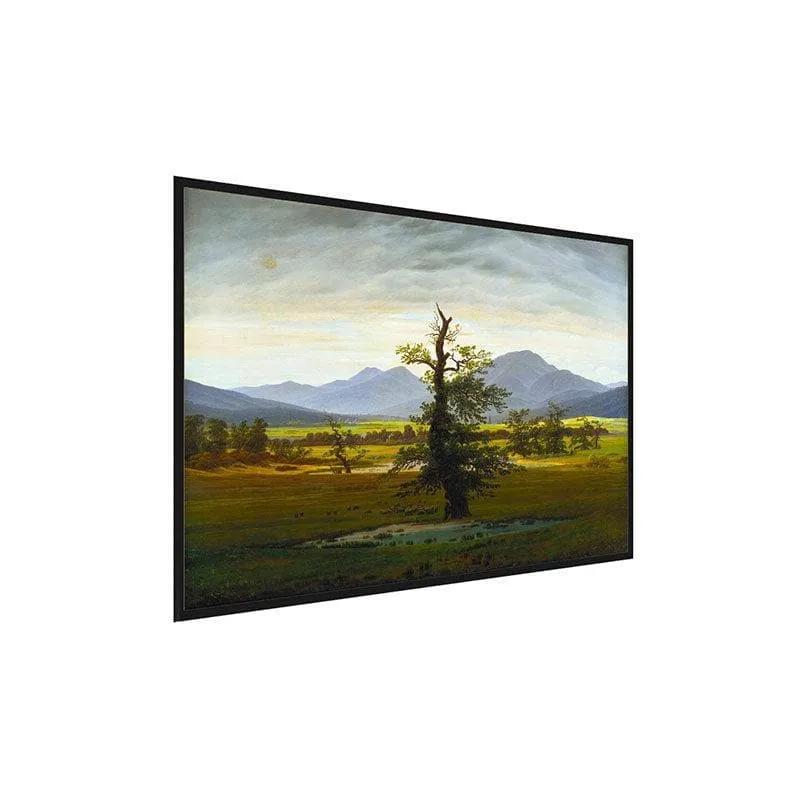 Village Landscape Canvas Wall Painting - Black Frame media 3