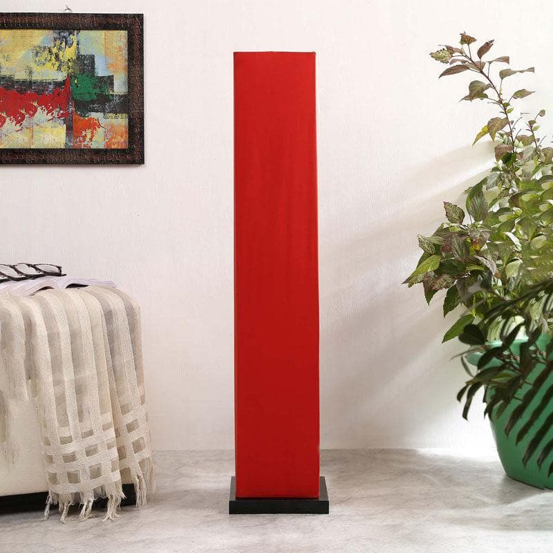 Twilight Red Fabric Wooden Floor Lamp media 4