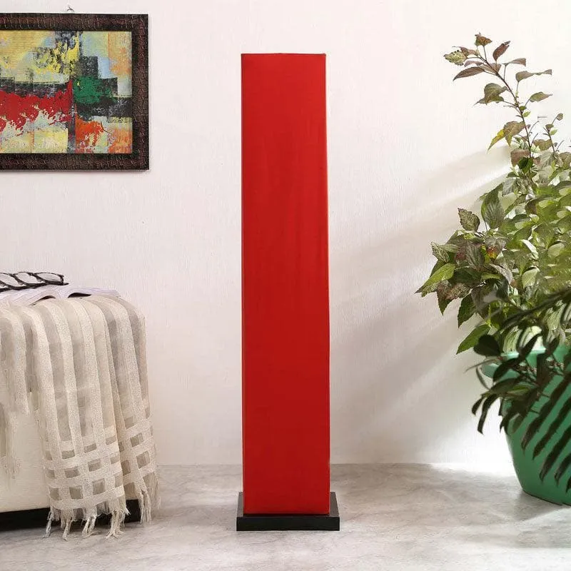 Twilight Red Fabric Wooden Floor Lamp media 4