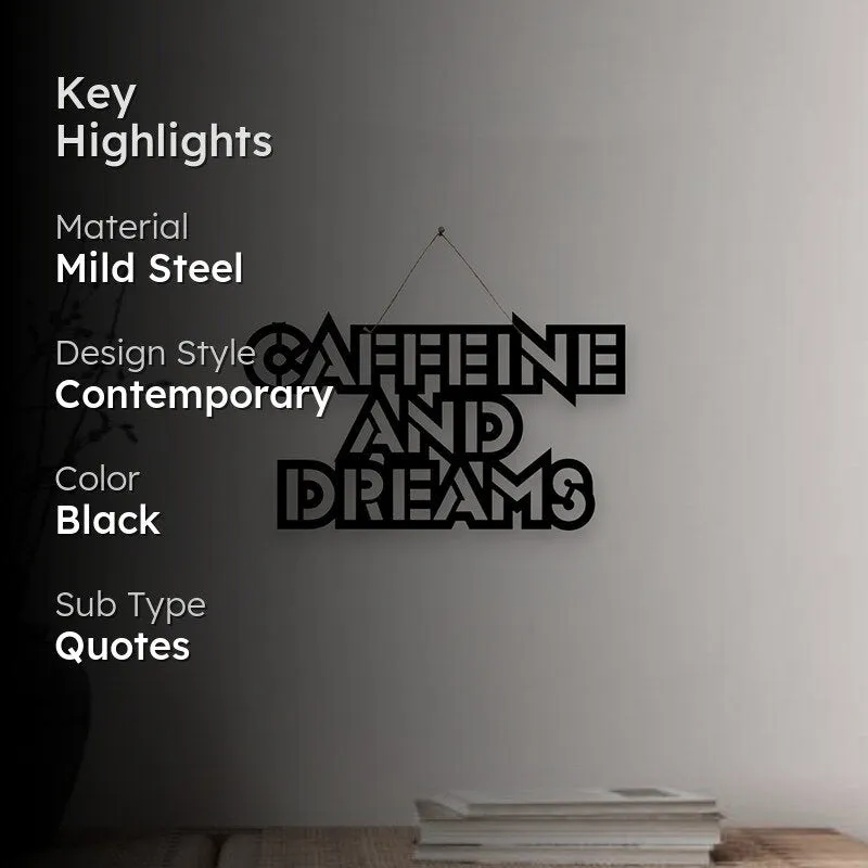 Caffeine & Dreams Mild Steel Wall Accent media 2