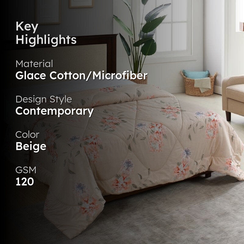 Crisanne Glace Cotton/Microfiber Comforter  - 120 GSM media 2