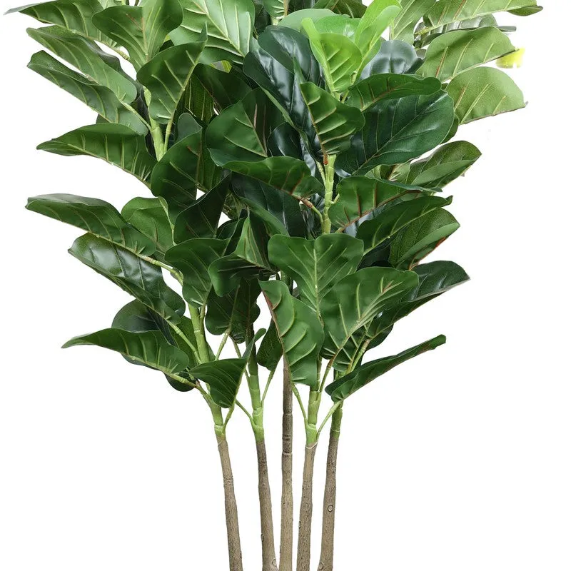Scarlet Bloom Artificial Plant With Black Fiber Pot - 4.6 Feet media 5