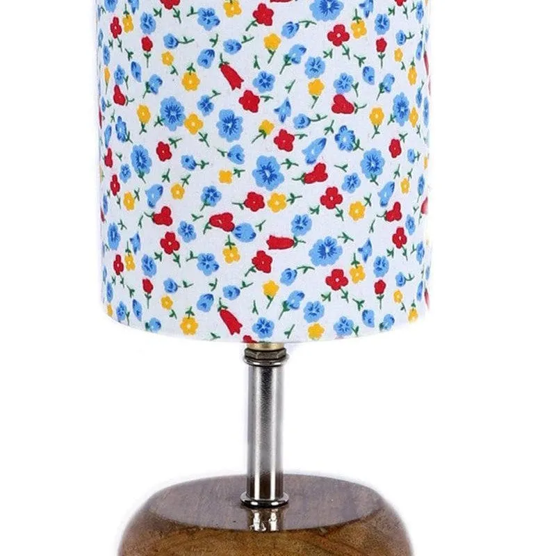 Dainty Floral Rustic Fabric Table Lamp - Multicolor media 6