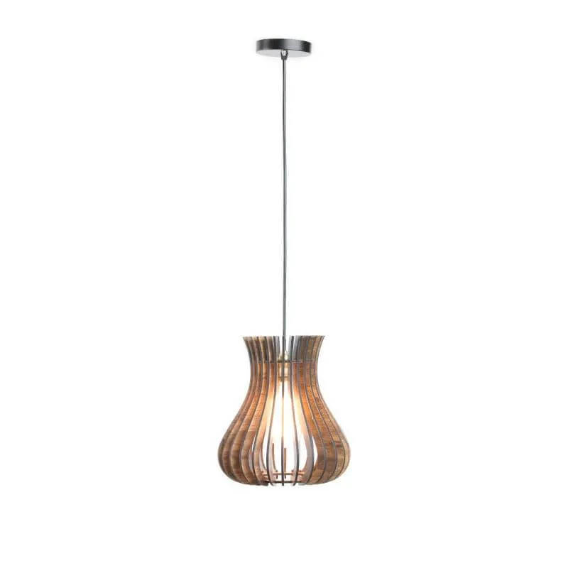 Curvy Cool Wooden Ceiling Lamp media 4