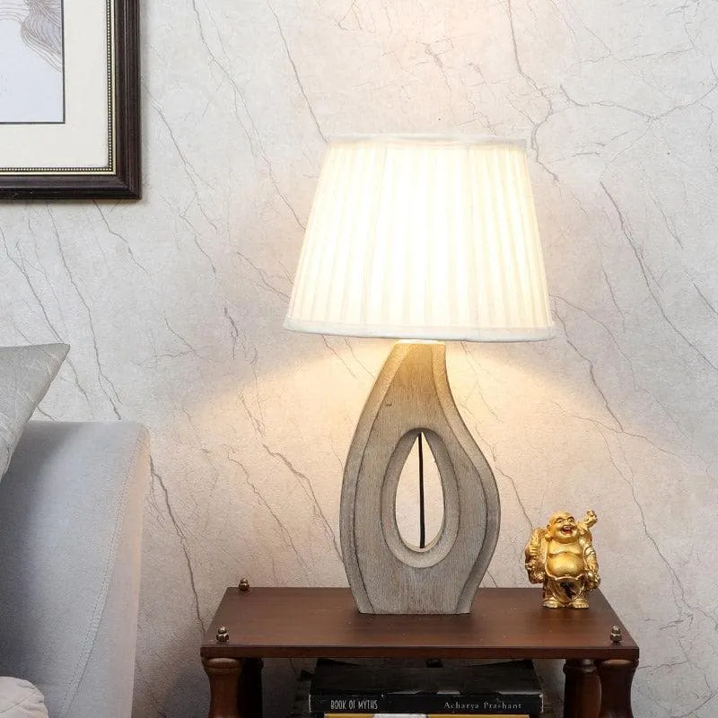 Vesara Cove Fabric Table Lamp - White media 1