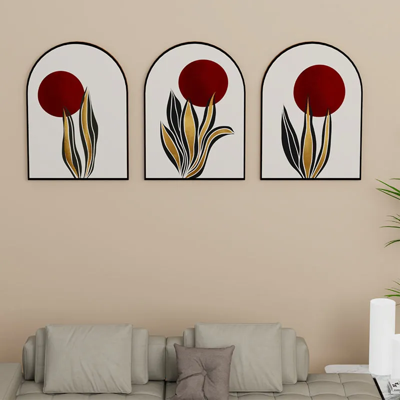 Ilmo Bloom Wall Painting - Set Of Three media 1
