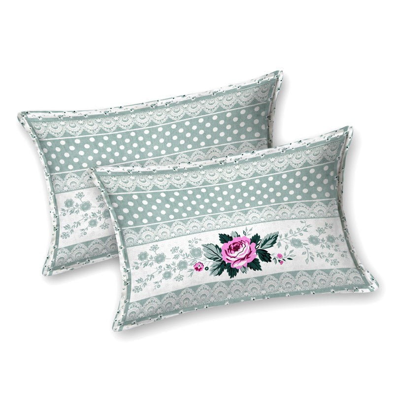 Kellan Floral Cotton Bedsheet (Green) - 180 TC media 7