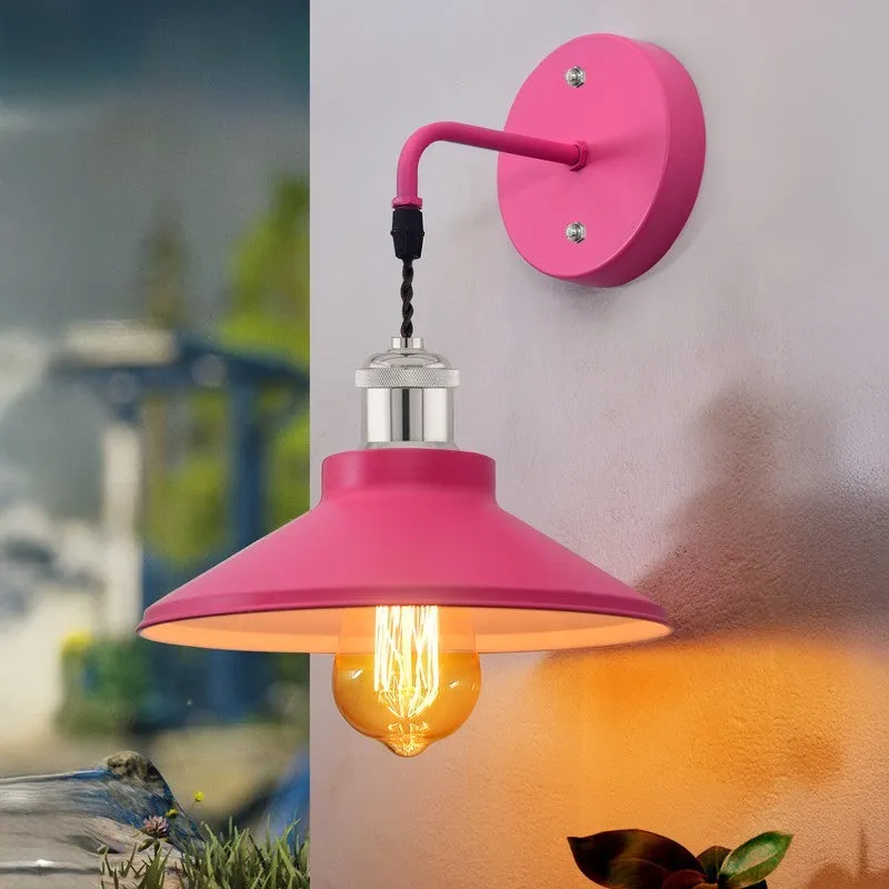 ZenithAura Multi-Choice Metal Wall Lamp - Pink & Silver media 1