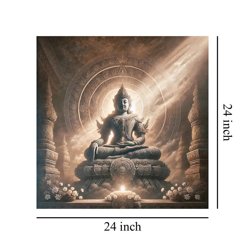 Temple Glow Buddha Wall Painting media 9