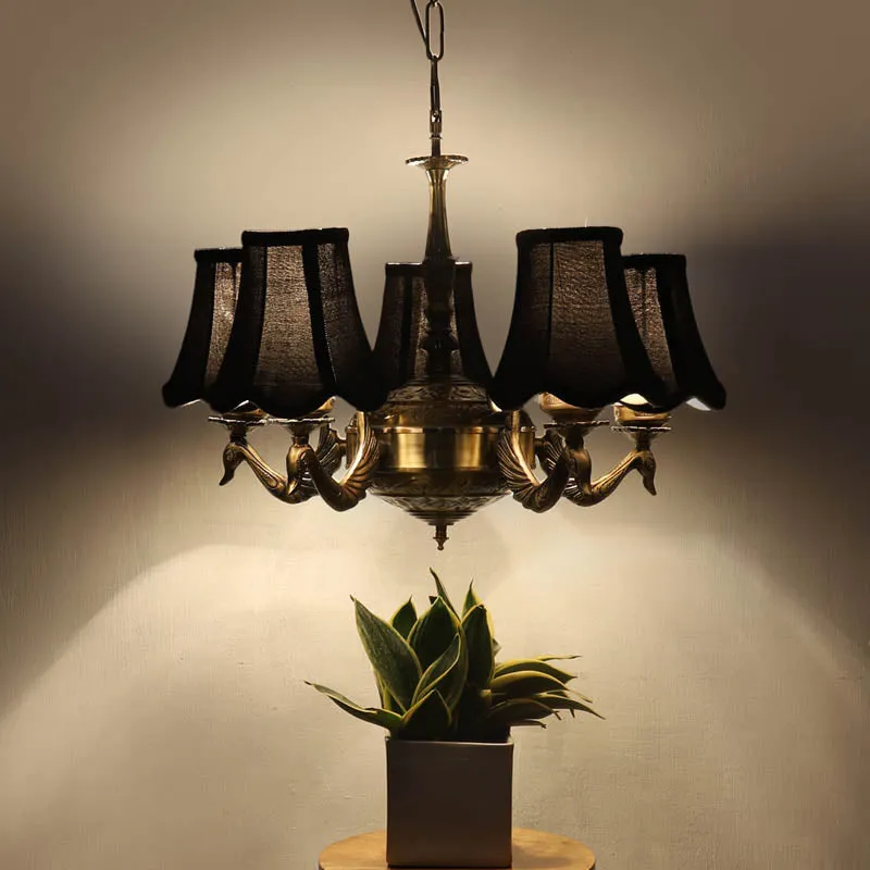 Mayuka Conical Golden Antique Ceiling Lamp media 1