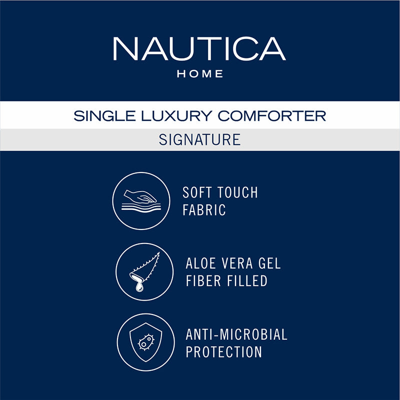 Nautica Ciel Luxe Solid Microfiber Comforter (Beige) - 110 GSM media 7