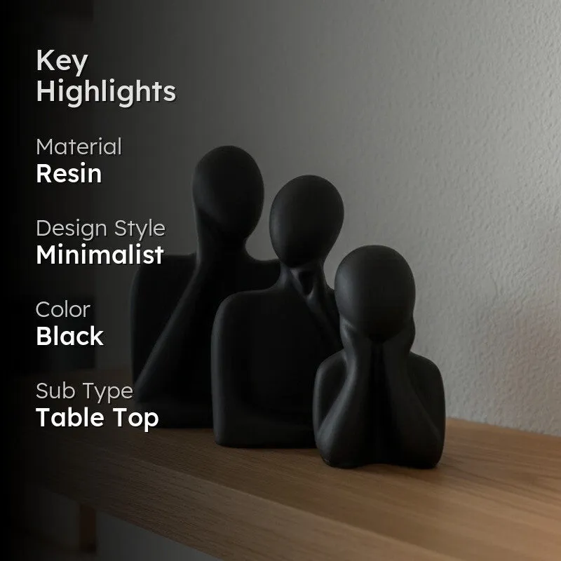 Trio Harmony Resin Showpiece - Set Of Three media 2