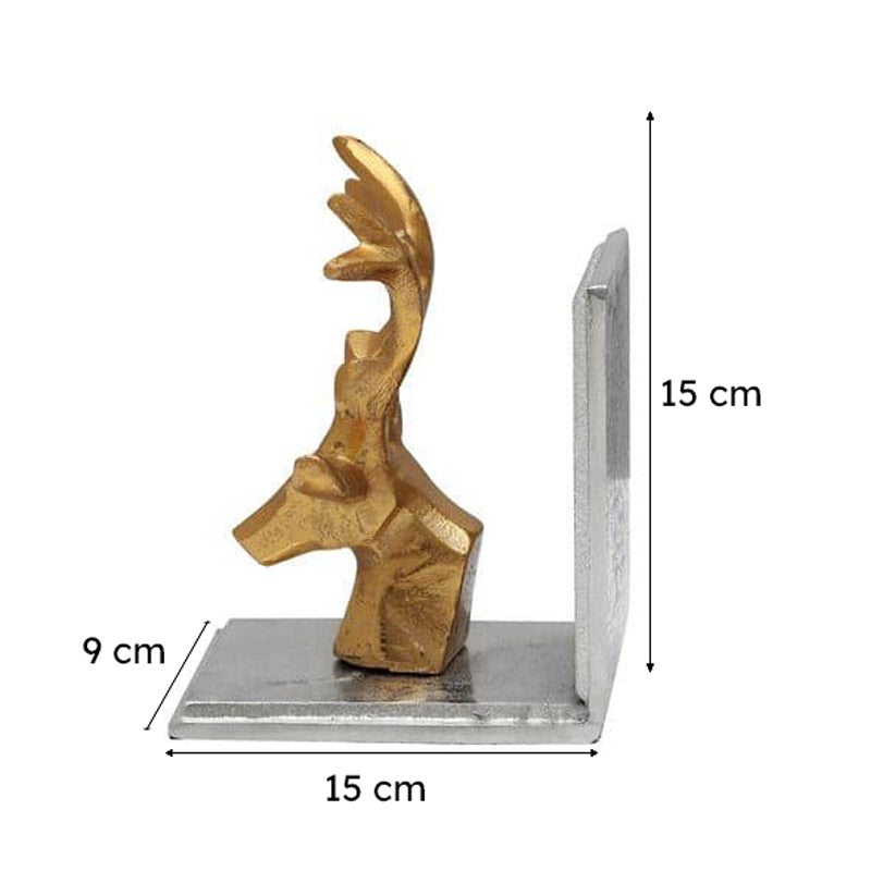 Deer Dimera Book Ends (Gold & Silver) - Set Of Two media 7