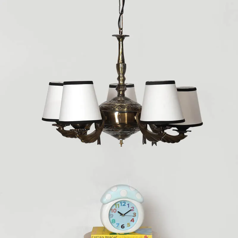 Dona Conical Golden Antique Ceiling Lamp media 2