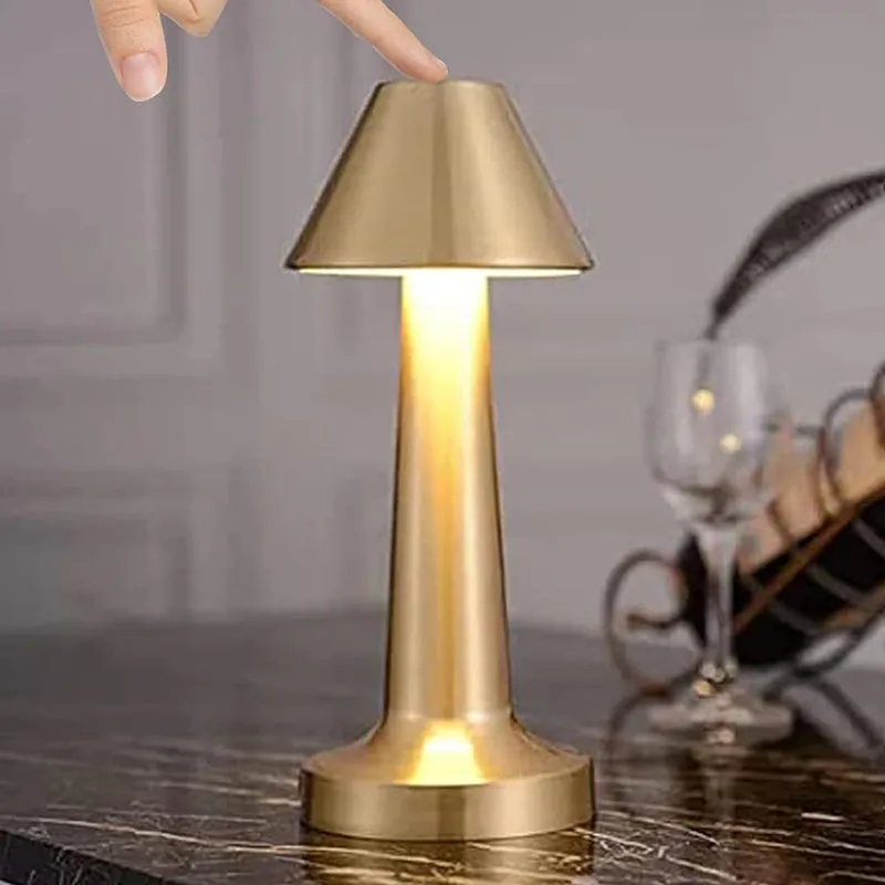 Chteau Glow LED Metal Table Lamp - Gold media 3