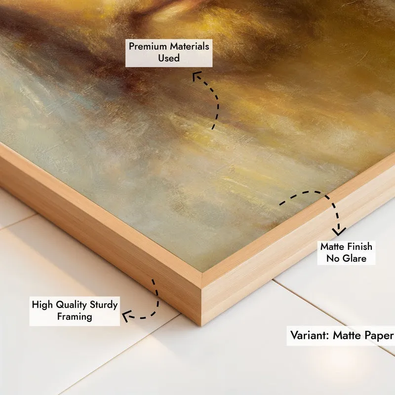 Anointed Beauty Archival Paper Wall Painting With Brown Frame media 6